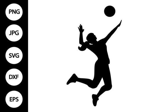 Download Volleyball Player with Ball SVG - Premium Bundle