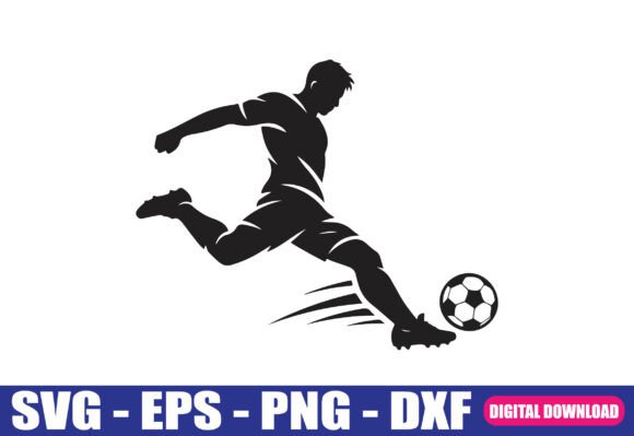 Download Soccer Player Kick Silhouette SVG - Player Collection