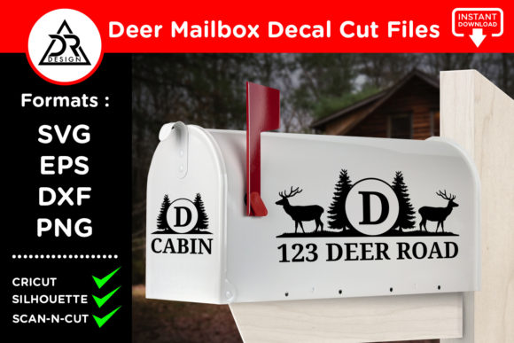 Download Deer Mailbox Decal Cut Files SVG - Premium Resources