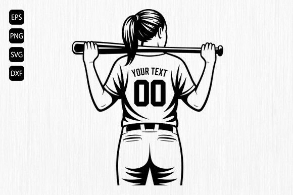 Download Softball Player Svg, Girls Softball Svg - Premium Resources