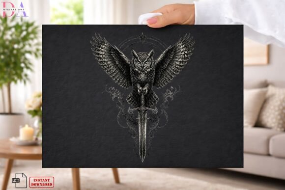 Download Dark Owl Sword Gothic PNG - Gothic png Collection